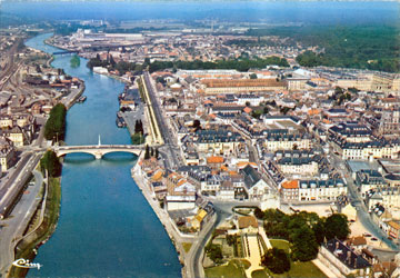 Vue aérienne de Compiègne 1960
