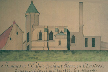 Plan de l'Église de Saint-Pierre en Chastres
