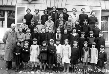 La classe de l'école Communale en 1934 Vieux-Moulin