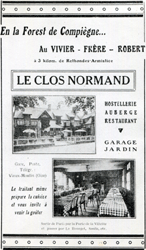 Cafe Restaurant Le Clos Normand Vivier Frère Robert Vieux-Moulin Oise