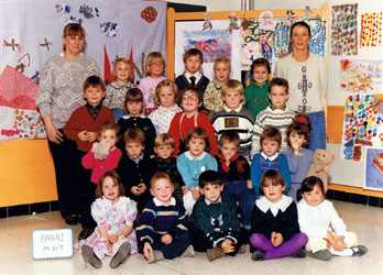 La classe maternelle de l'école Communale en 1990 Vieux-Moulin