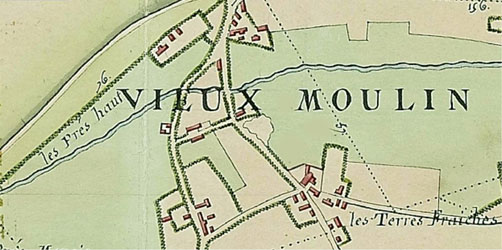 Plan d'intendance de Vieux-Moulin 1783